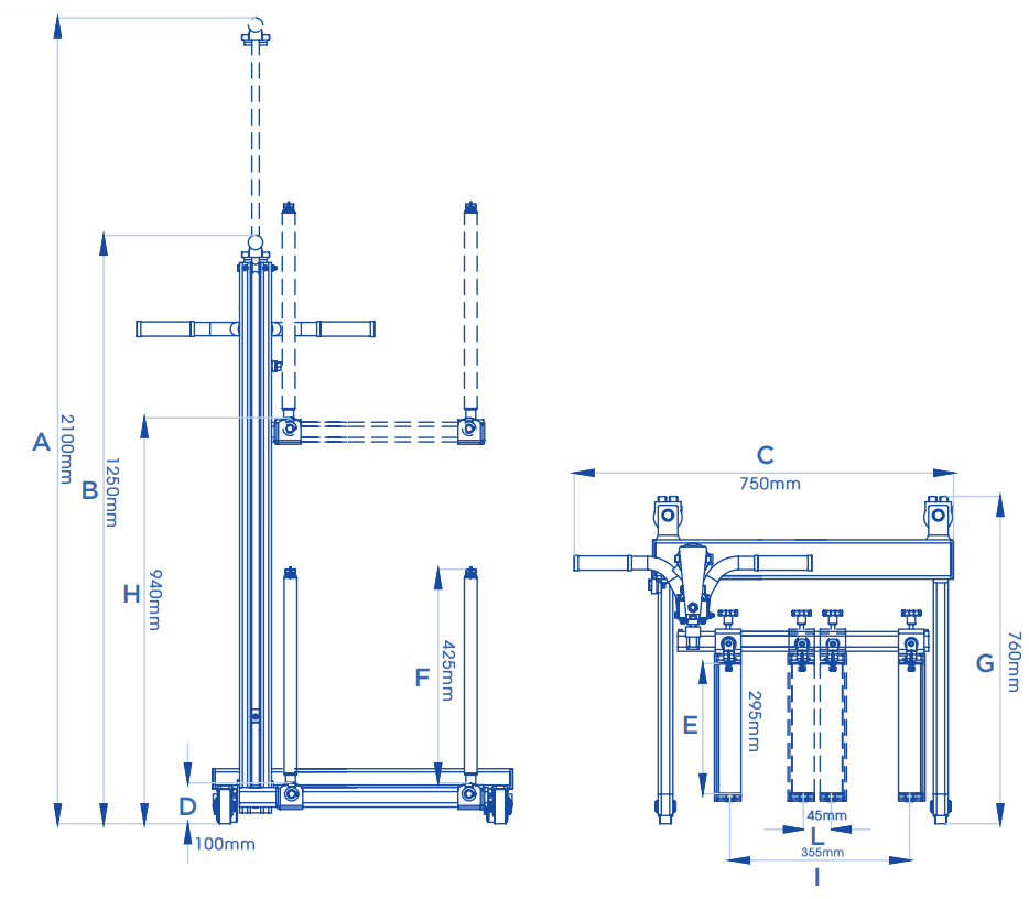 Xe nâng hạ bánh xe bảo dưỡng nhanh OMCN SIF/XR IP