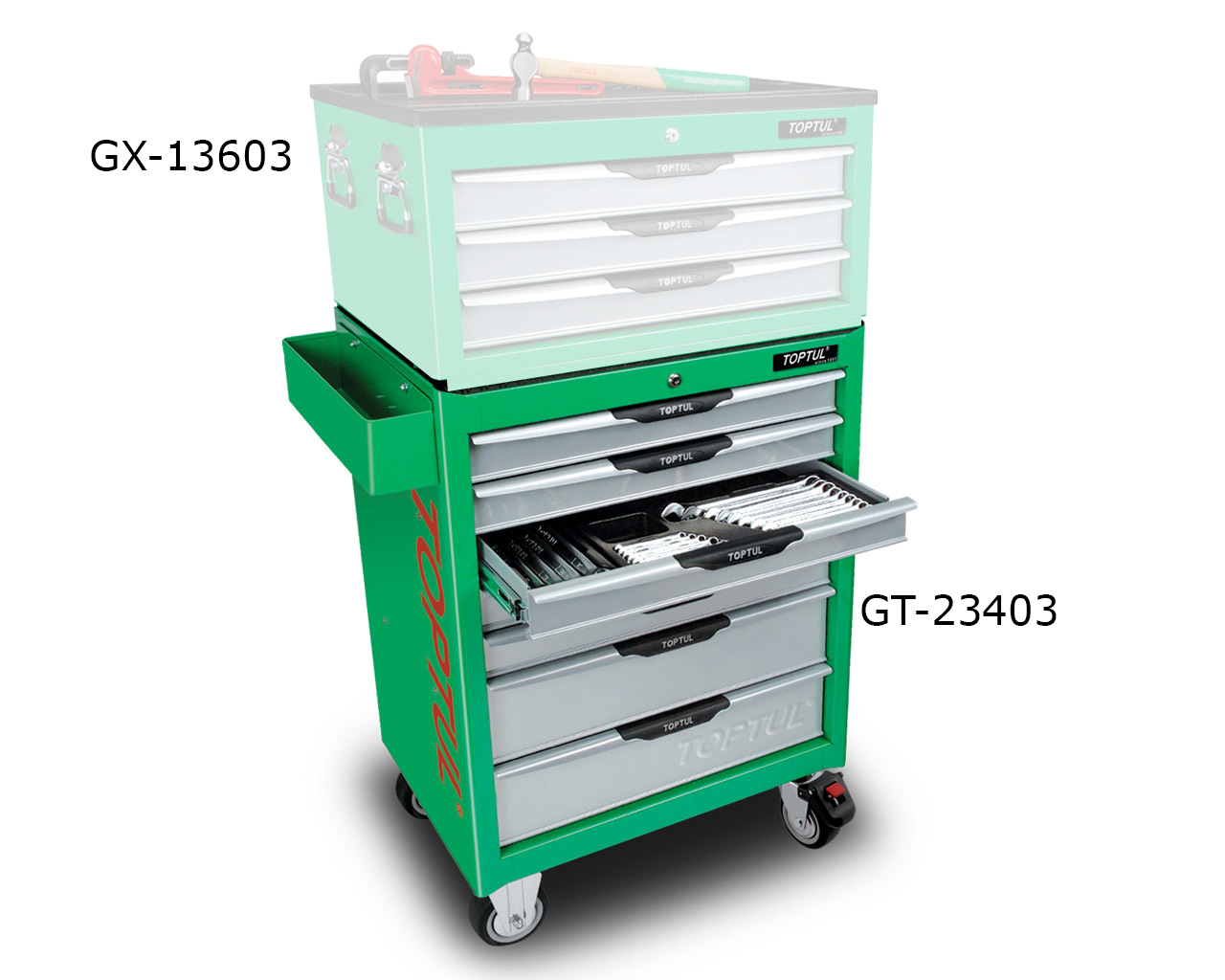 Tủ dụng cụ 7 ngăn 234PCS Toptul GT-23403(W/7) Tủ dụng cụ 7 ngăn 234PCS Toptul GT-23403(W/7)